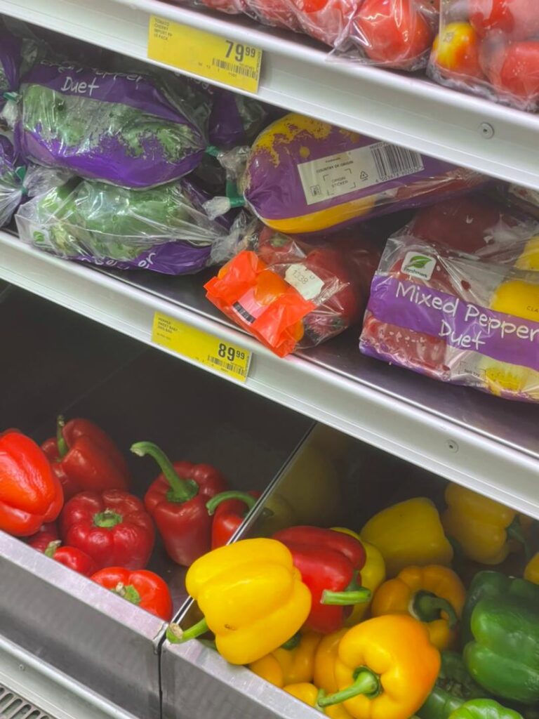 Capsicum Farming in Kenya: The 2026 Profit Guide (KSh 1.5M+ Per Acre) 3 "From farm to consumer: Capsicums reach their highest value on urban supermarket shelves, demonstrating the strong market demand that makes capsicum farming in Kenya profitable."