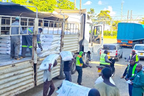 Top-Dressing Fertilizer Arrives at Eldoret NCPB Depot